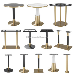 Nhà Hàng Kim Loại Bàn Ăn Chân Phần Cứng Đồ Nội Thất Rèn Bàn Sắt Chân Căn cứ Không Gỉ Sắt Chrome Chân Vàng <span class=keywords><strong>SS</strong></span> Chân - Product Image 2