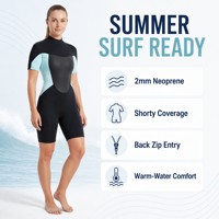 Combinaison de plongée en néoprène personnalisée de 3 mm avec fermeture éclair au dos, manches courtes, pour femmes, surf, plongée sous-marine, une pièce