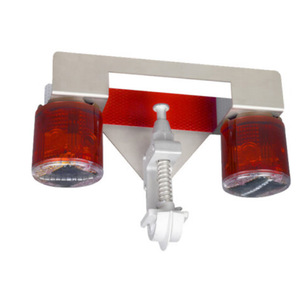 Feux d'avertissement solaires KSL-JSS 2x4W LED Cadre en aluminium rouge IP65 Sécurité routière - Product Image 3