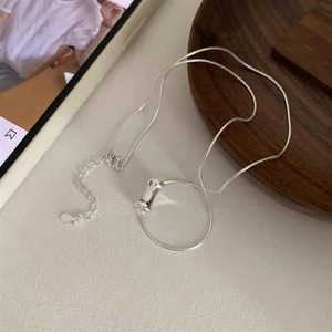 Collar de plata de ley S925 para mujer, estilo coreano de lujo ligero, diseño único, accesorios de cadena de hueso de serpiente - Product Image 3
