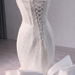 Jancember 241049 Princess Bow Strapless <b>Sequins</b> Mermaid Wedding <b>Dresses</b> - Product Image 6