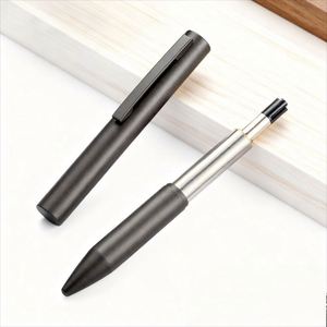 High Quality Custom Logo Black Matte Gray Metal Ballpoint <b>Pen</b> 1.0 mm Writing Width Novelty Business Use Ball <b>Pen</b> for Promotional - Product Image 4
