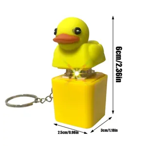 Quacking Duck Fidg 작은 노란색 오리 사운드 키 체인 해제 - Product Image 2