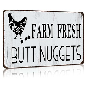 Divertenti Regali a Tema Pollo, Poster Decorativo in Latta 'Cluck Find' per Casa, Fattoria, Cucina, Giardino, 7.87x11.8 Pollici, Uso Interno/Esterno - Product Image 4