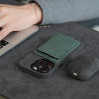 Étui de téléphone portefeuille multifonctionnel ultra-mince avec logo personnalisé qualité garantie pour Alcantara pour Magsafe pour Apple