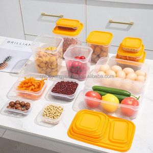 Home Kitchen 17PCS <strong>Rectangular</strong> Plastic <strong>Food</strong> Grade Meal Prep <strong>Food</strong> Dispenser Freezer Cereal <strong>Containers</strong> Storage - Product Image 3
