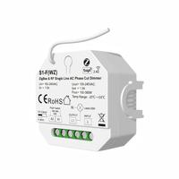 Variateur de phase CA RF avec télécommande S1-F(WZ) 100-240VAC 1CH*1.5A Triac Zigbee(Tuya) RF à bouton-poussoir monophasé portée 30M