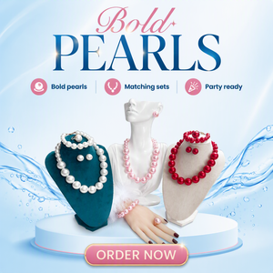 Collana di Perle Multicolore Vintage Grande e Unica, Set di Gioielli alla Moda per Donne - Product Image 2