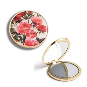 Espejo de Maquillaje Metálico Portátil Color Oro Rosa, Diseño Moderno, Regalo Promocional para Tiendas de Cosméticos - Product Image 1