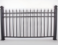 Panneau de clôture de sécurité en acier zingué pour jardin extérieur, en aluminium thermolaqué anti-rouille avec pointe en forme de lance