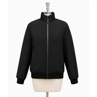 Veste Urbaine Zippée pour Homme, Broderie 3D, Coupe Oversize, Unie, Épaisse, Coupe-Vent, Respirante, pour Activités Hivernales en Extérieur