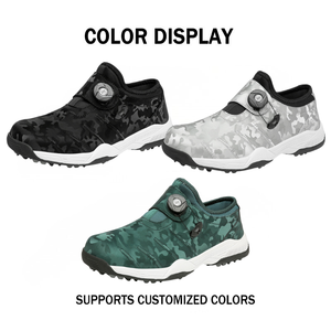 Chaussures de golf unisexes de haute qualité, grande taille, avec lacets à boucle rotative, dessus en laser, imperméables, résistantes à l'usure, chaussures de golf d'entraînement - Product Image 2