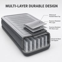 Matelas pneumatique Queen Size avec pompe rapide intégrée, lit gonflable surélevé pour la maison, les invités, la tente, le camping
