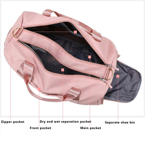<span class=keywords><strong>Bolsa</strong></span> Deportiva <span class=keywords><strong>de</strong></span> Nailon <span class=keywords><strong>de</strong></span> Gran Capacidad, Seca/Húmeda, con Compartimento para Zapatos, para Gimnasio, Viajes y Actividades al Aire Libre - Product Image 2