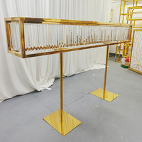 Panneau de fond en métal doré pour décoration de mariage, personnalisable, directement de l'usine, pour cérémonie de luxe et scène événementielle