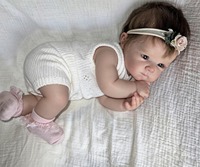 Poupée Reborn réaliste de 19 pouces en vinyle souple, jouet pour enfants, cadeau, vente en gros, personnalisable