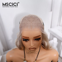 Perruque Lace Front 13x6 en Cheveux Humains Indiens Remy, Ondulations Souples Blond Cendré, Finition Lisse, Qualité Salon, 100% Cheveux Humains, 14-26 pouces