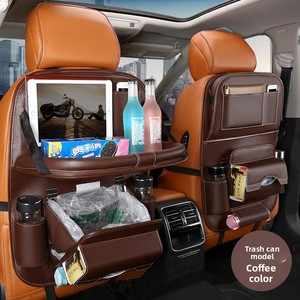<span class=keywords><strong>Organisateur</strong></span> <span class=keywords><strong>de</strong></span> siège arrière <span class=keywords><strong>de</strong></span> voiture personnalisé en gros avec table pliable, sac <span class=keywords><strong>de</strong></span> rangement multi-poches en cuir PU pour les voyages des enfants - Product Image 4
