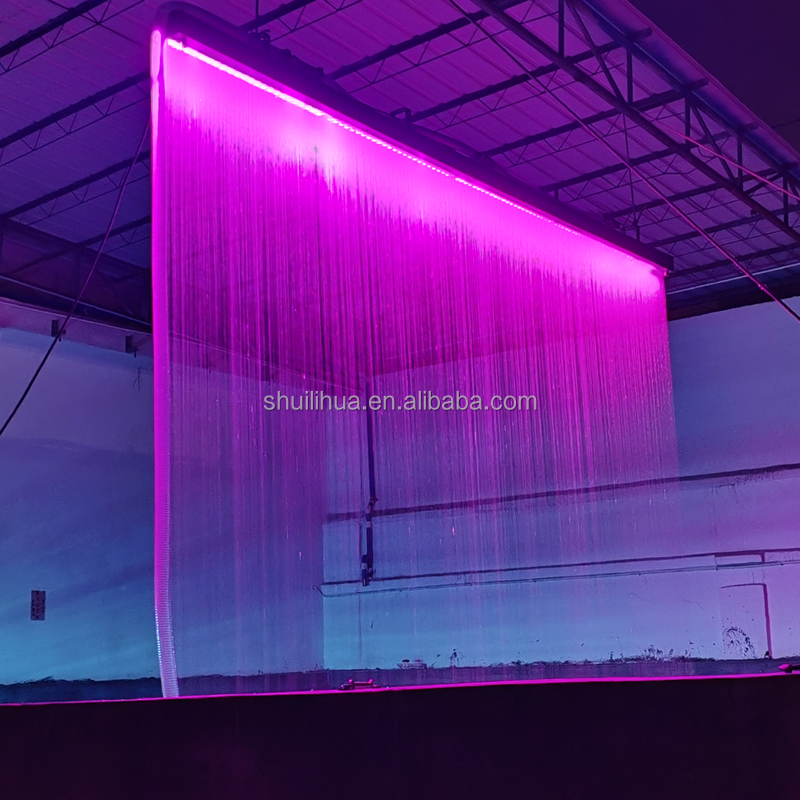 Outdoor Floating Water Curtain Fountain Complete Kit With High Pressure Pump for Pool Landscape Project