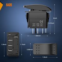 12V 24V 3 voies ON-OFF-ON 4 broches interrupteur à bascule pour RV camping-car Can-Am VTT UTVs voitures camions