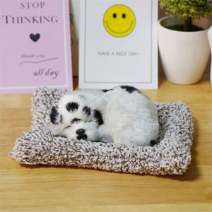 Life Like ที่นอนแมวของเล่นเด็ก,โมเดลแมวแบบคงที่ของตกแต่งโต๊ะรถเสื่อถ่านไม้ไผ่จำลองสัตว์เลี้ยงนอนหลับ - Product Image 2