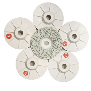 แผ่นขัดเพชรแบบเปียกขนาด4นิ้วพร้อมตะขอและห่วงสำหรับหินอ่อนหินแกรนิต - Product Image 4