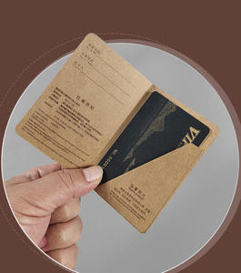 Design personnalisé couleur marron papier artisanal pochettes en carton enveloppe dossier hôtel porte-clés porte-cartes enveloppes en papier pochettes - Product Image 6