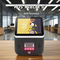 Sistem pos HITAM terpasang di dinding, Android, pemindai kode qr, layar sentuh kapasitif, pemeriksa Harga windows dengan kamera