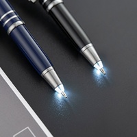 Nouveauté Stylo à bille de bureau en métal de luxe Stylo promotionnel pour stylet LED Cadeau publicitaire 1.0mm Largeur d'écriture Vente en gros LED Li