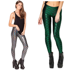 <b>Sexy</b> <b>Hot</b> Fashion Casual High-Waisted Breathable Digital Print Colorful Mermaid Leggings for Women - Product Image 1