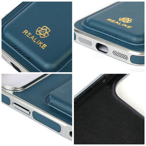 Funda para Teléfono con Marco Electrochapado y Ranura para Tarjetas, Funda Protectora de Cuero PU de Lujo para iPhone 17 Pro Max y Samsung S25 - Product Image 2