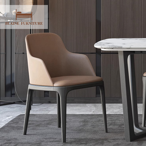 Silla de Comedor Moderna de Lujo, Silla de Desayuno Estilo <span class=keywords><strong>Continental</strong></span> con Marco de Madera de Fresno y Tapicería de Microfibra - Product Image 2
