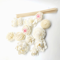 6cm 8cm Diffuseur De Parfum Fleurs À La Main Carnation Sola Bois Fleurs