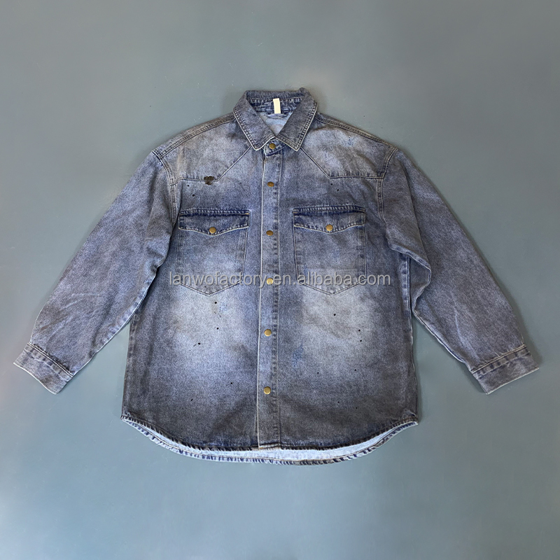 OEM Custom Logo Vintage Acid Wash