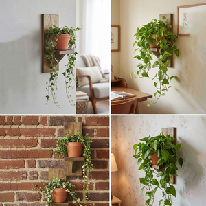 Lámpara de Pared Rectangular Moderna y Duradera, Impresión Digital Creativa, Lámparas de Madera Maciza Personalizadas para Decoración del Hogar, Fácil Instalación - Product Image 4