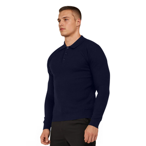 Polo a maniche lunghe da uomo all'ingrosso Gingtto da uomo personalizzato moda estiva Desgin - Product Image 4