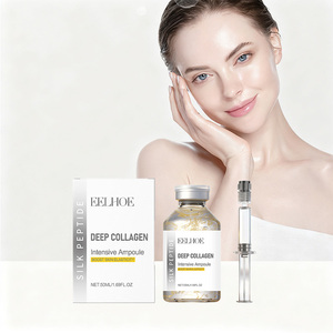 Sérum hydratant pour le visage, essence revitalisante intensive au collagène actif à 100%, liquide, peptides, raffermissant, ampoule, sérum riche en peptides - Product Image 4