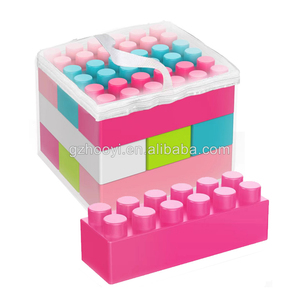 Blocchi Jumbo di plastica per i più piccoli interni ed esterni a 8 punti grandi blocchi di lasciar andare impilando mattoni da costruzione - Product Image 6