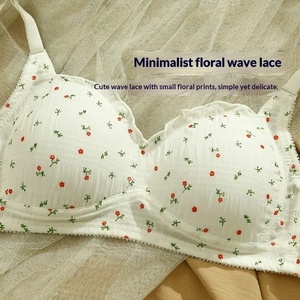 <span class=keywords><strong>Reggiseno</strong></span> Push-Up Giapponese in Cotone, <span class=keywords><strong>Senza</strong></span> <span class=keywords><strong>Ferretto</strong></span>, Copertura Completa, Sottile, per Donne e Ragazze, con Motivo Floreale - Product Image 2