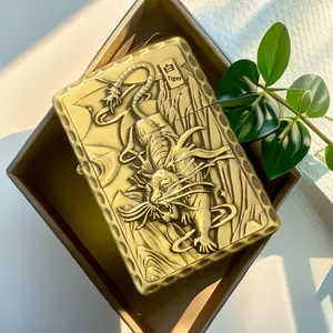 Briquet à kérosène portable créatif <span class=keywords><strong>LOL</strong></span> en métal, anti-vent, avec personnage gaufré Alliance Héroïque, cadeau original pour cigares et cigarettes - Product Image 4