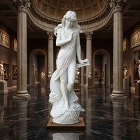 Sculpture de déesse classique en marbre blanc massif sur mesure - Art figuratif grec-romain personnalisé, fabriqué sur commande avec livraison mondiale