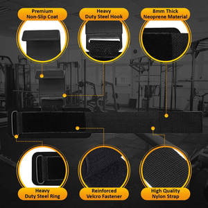 Crochets de soutien de poignet de fitness en néoprène antidérapants réglables de haute qualité pour les entraînements d'haltérophilie et de gymnastique - Product Image 5