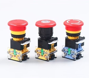 Interrupteur à bouton-poussoir 22 mm rouge en forme de champignon IP65 10A LA38-11ZS Arrêt d'urgence à verrouillage automatique - Product Image 5