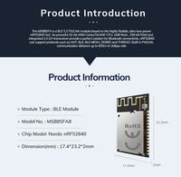 Nordic Module BLE 5.2 PA/LNA modul MS88SFA8-004 1MB Flash 256kB RAM untuk mengkonfirmasi pelacakan kualitas tinggi untuk modul rendah
