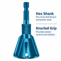 REALMAX Outer Circle Rose Reamer, ébavureur et chanfreineur d'acier pour bords de 45 degrés, filetage et débavureur de vis