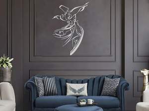 Sufi muro arte arabica decorazione della parete moderna calligrafia araba vortice derviscio in metallo muro islamico arte Mevlana Rumi decorazione in metallo - Product Image 2