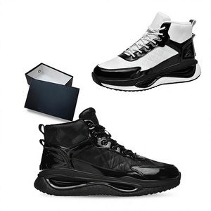 Baskets Chunky Dad Shoes à plateforme haute et lacets, en cuir PU matelassé, semelle en caoutchouc, pour la marche urbaine en hiver - Product Image 3