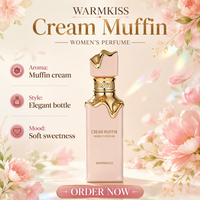 Parfums en spray pour femmes, senteur crème douce, muffin, vanille gourmande, longue tenue, flacons en verre rose effet or fondu, vente en gros