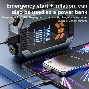 Arrancador de Coches Portátil 2 en 1 y Bomba de Aire, Compresor de Aire de 150 PSI, Banco de Energía, Dispositivo de Arranque de Coches, Inflador de Neumáticos - Product Image 4
