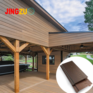 Panneau <span class=keywords><strong>mural</strong></span> en composite bois-PVC (WPC) extérieur, texture bois personnalisable, lambris, revêtement <span class=keywords><strong>mural</strong></span> extérieur pour la décoration - Product Image 1
